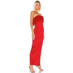 Lovers & Friends Red Strapless Gown